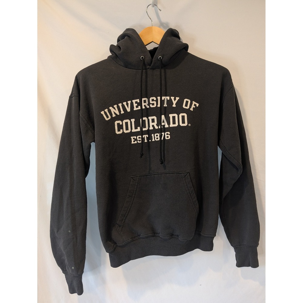 Champion University of Colorado Boulder Hoodie Black Vintage XS S CU Buffs